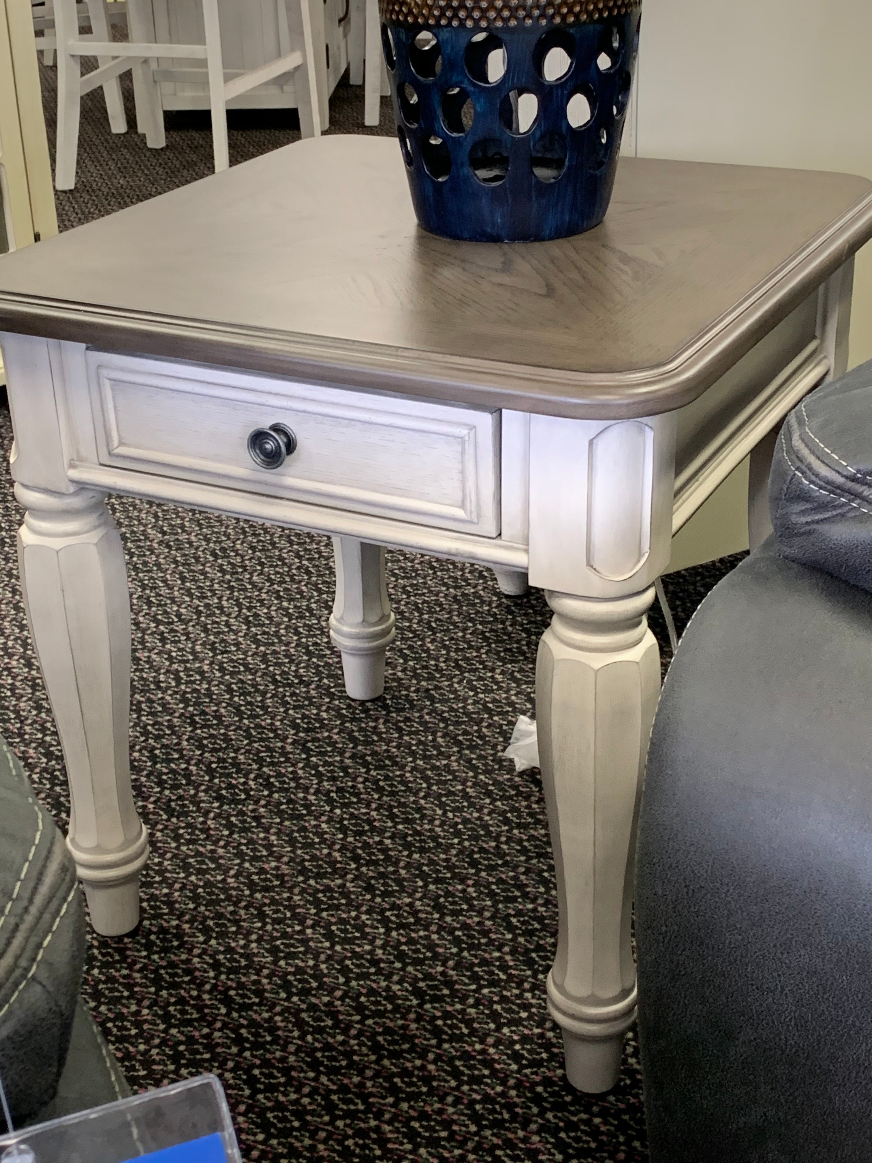 French Country Antique White Coffee Table Set | My Furniture Place