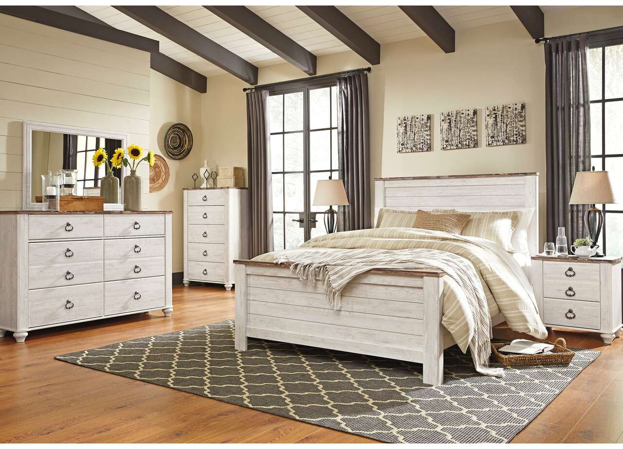 Rustic Shiplap Queen Bedroom Set My Furniture Place