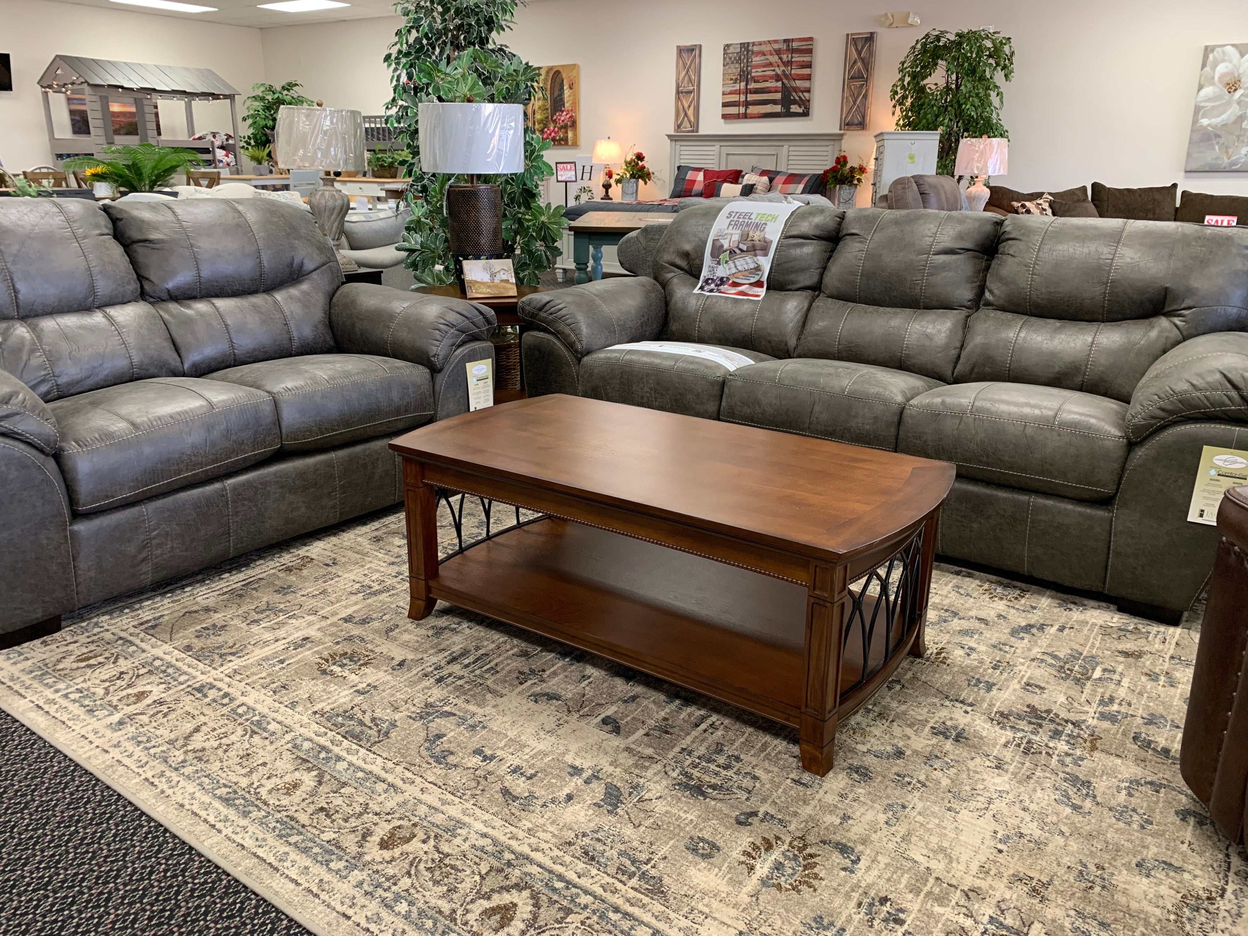 Grant Steel Gray Sofa and Loveseat – My Furniture Place