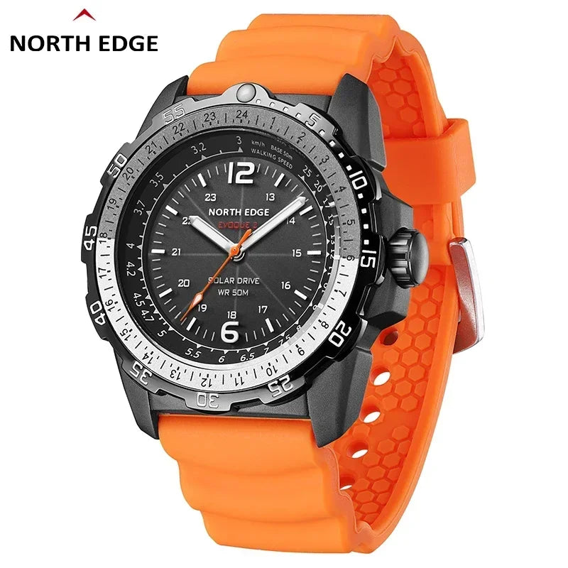 Orologio militare impermeabile a energia solare NORTH EDGE EVOQUE 2 - Foto 9 di 10