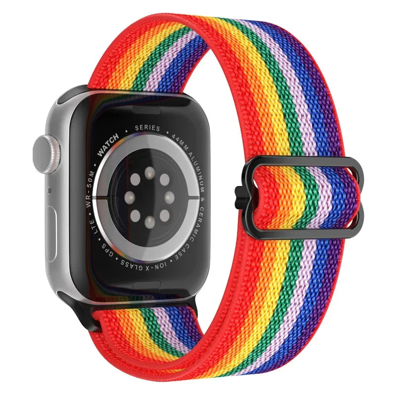 Adjustable Nylon Scrunchie Strap for Apple Watch Series 48 - Picture 23 of 61