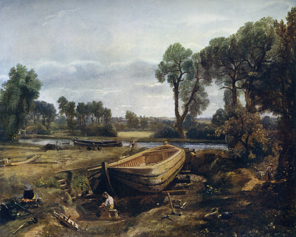 Boat Building Near Flatford Mill posters & prints by John Constable