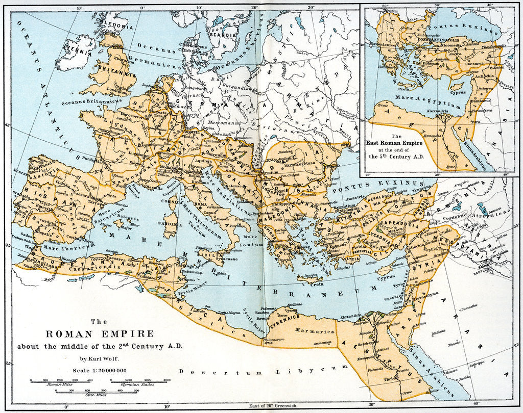 Map of the Roman Empire, 2nd century AD posters & prints by Anonymous