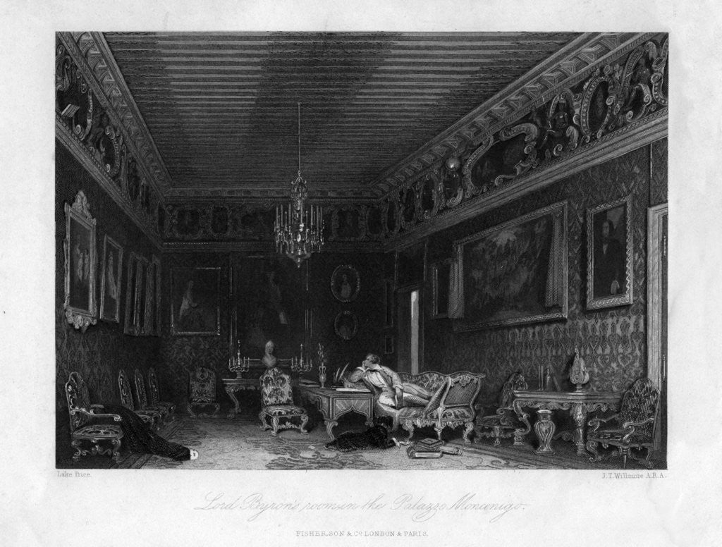 Lord Byron's room in the Palazzo Moncenigo, Venice, Italy posters ...