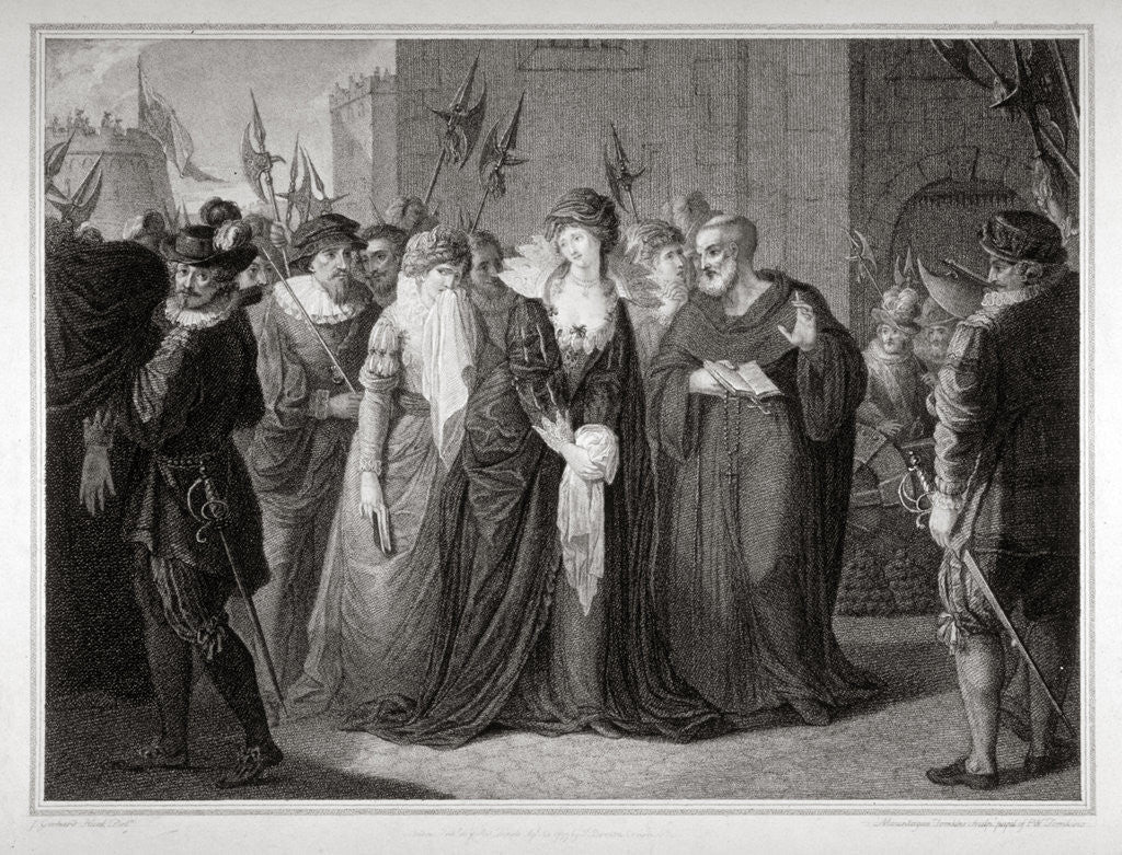 Lady Jane Grey being led to her execution at the Tower of London, 1554 ...