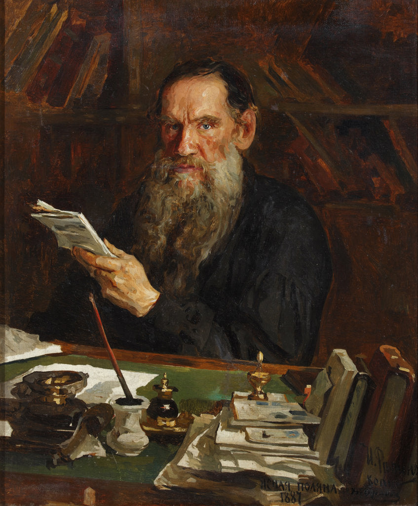 Portrait of the author Count Lev Nikolayevich Tolstoy, End of 19th cen ...