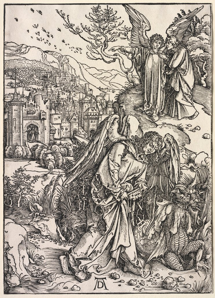 Revelation of St. John: Angel with the Key of the Bottomless Pit, 1511 ...