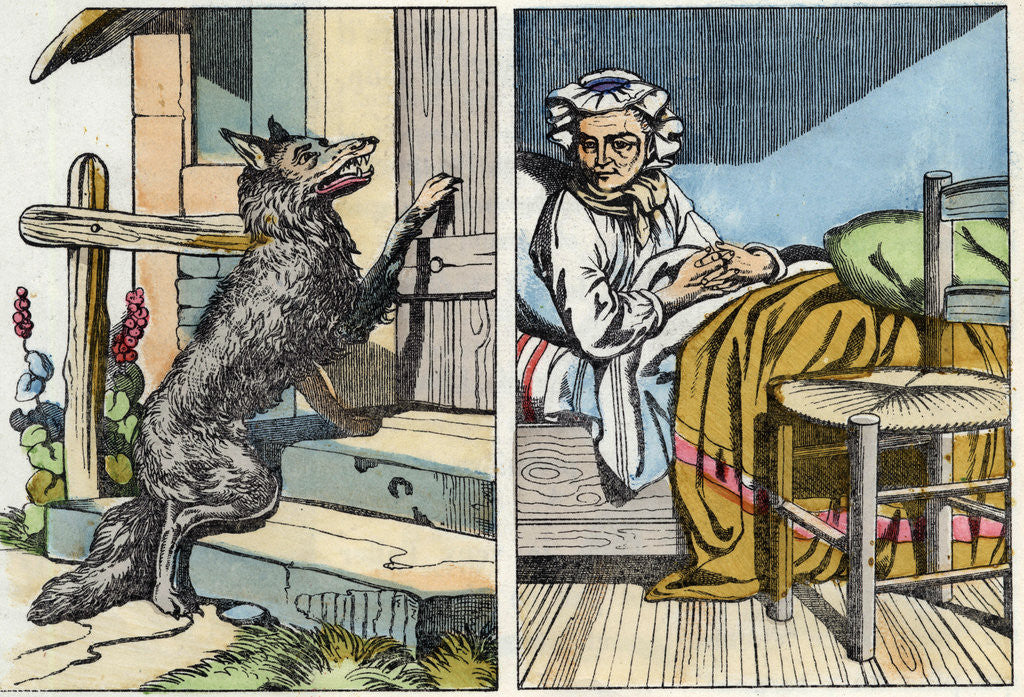 Illustration Of The Wolf Scratching At The Door Of Grandmothers House Posters And Prints By Corbis 1184