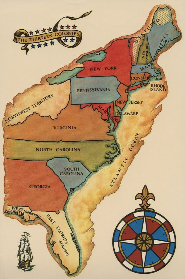 map-of-the-first-thirteen-colonies-of-the-united-states-of-america-posters-prints-by-corbis