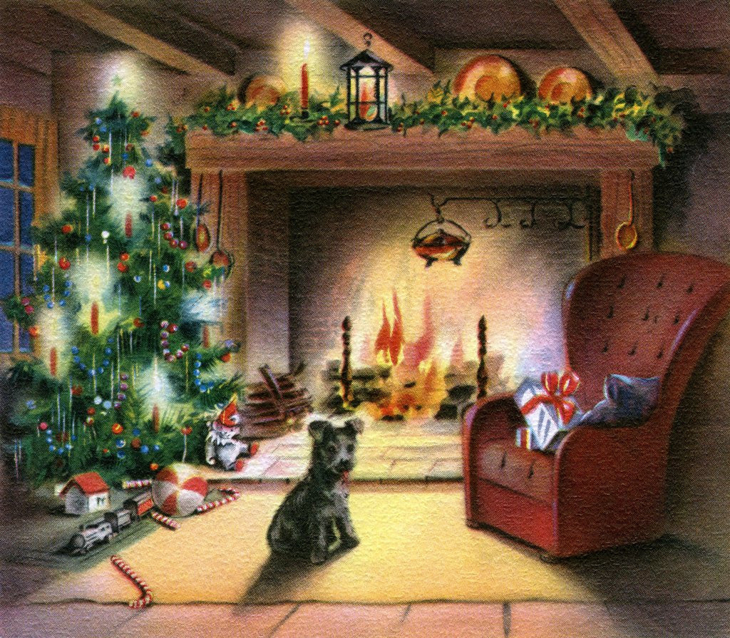 Collection 99+ Wallpaper Christmas Tree In Front Of Fireplace Superb