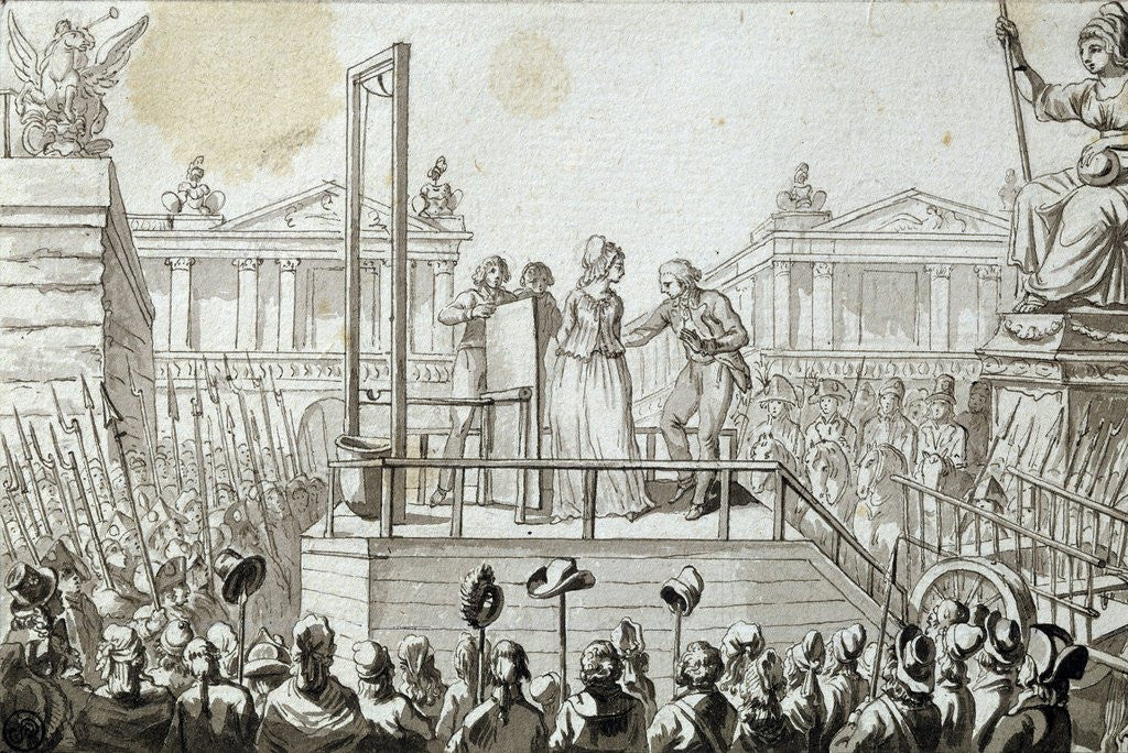 Во время революции казнили. Гильотина казнь Марии Антуанетты.