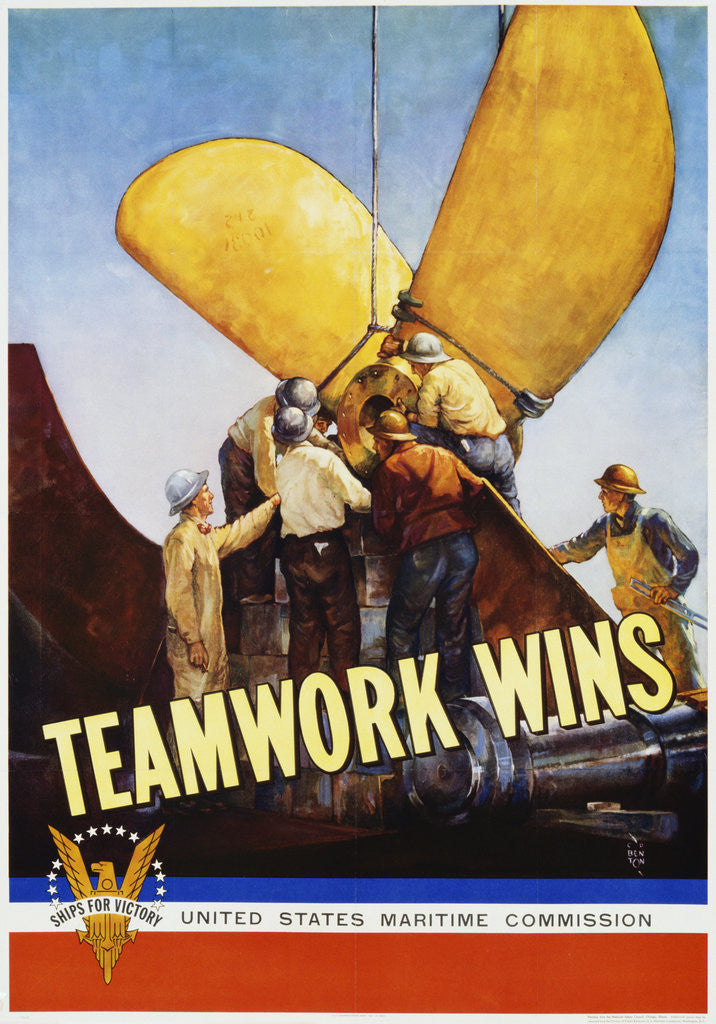 Teamwork Wins Poster posters & prints by C.P. Benton