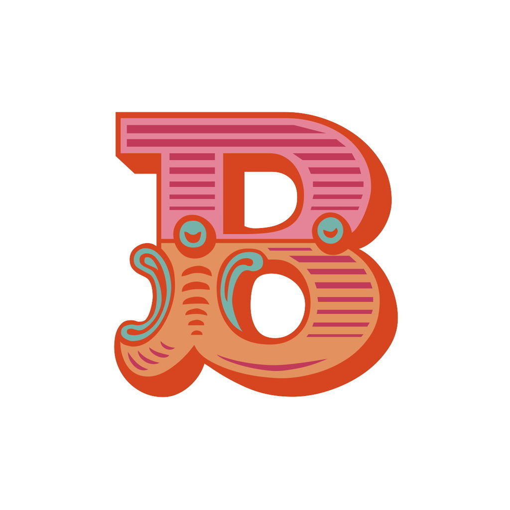 Letter B (White back