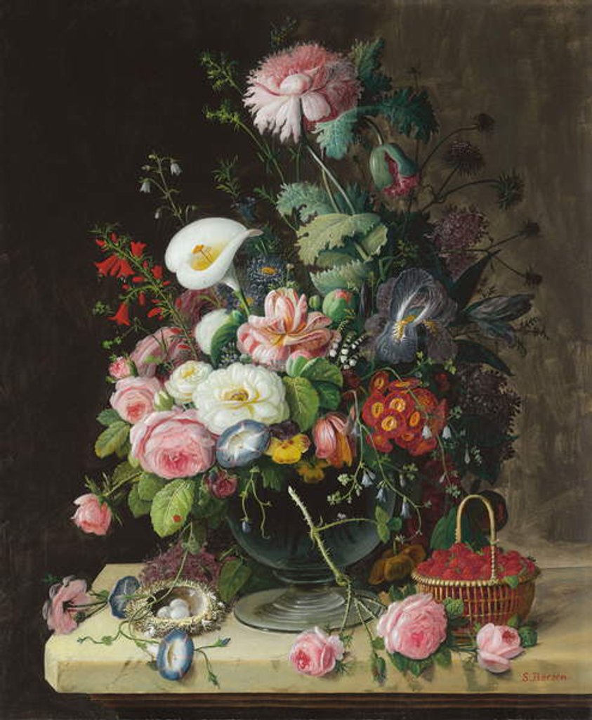 Still Life, Vase of Flowers posters & prints by Severin Roesen