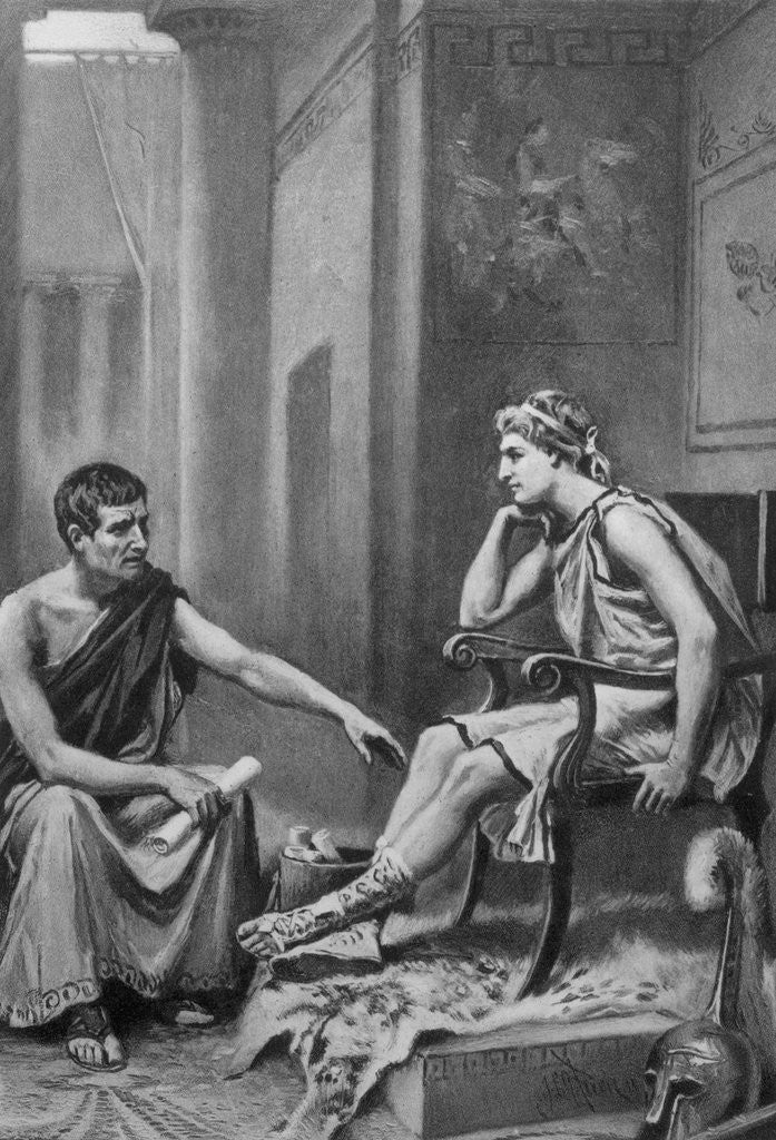 Illustration of Aristotle Teaching Alexander the Great posters & prints ...