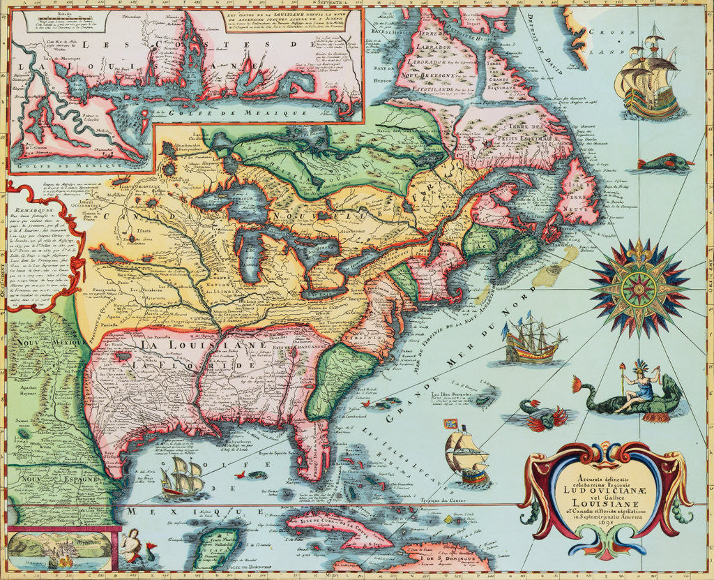 17th Century Map Of North America 17th Century Map of North America posters & prints by Corbis