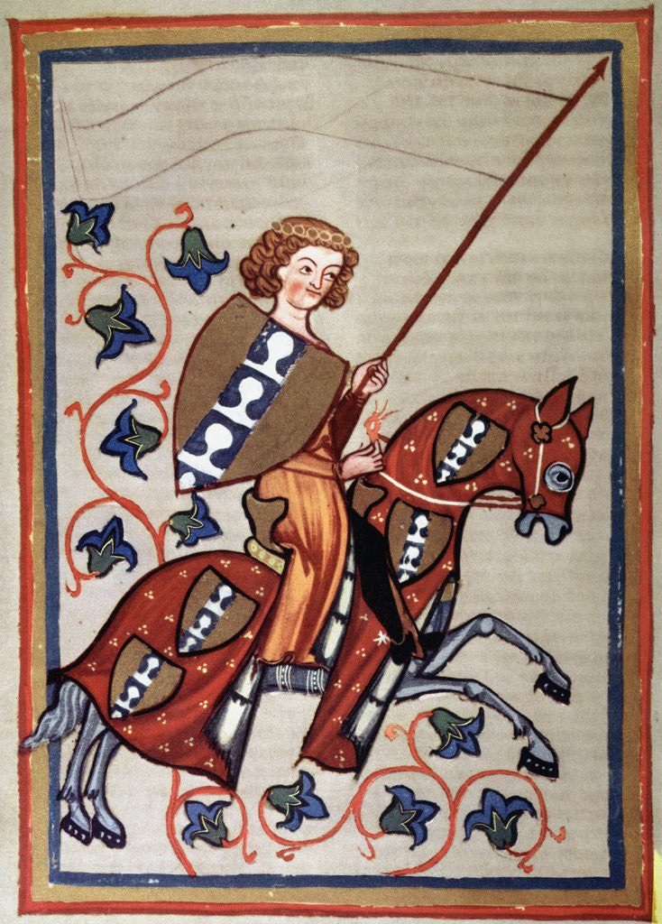 Medieval Painting of a Knight on Horseback posters & prints by Corbis