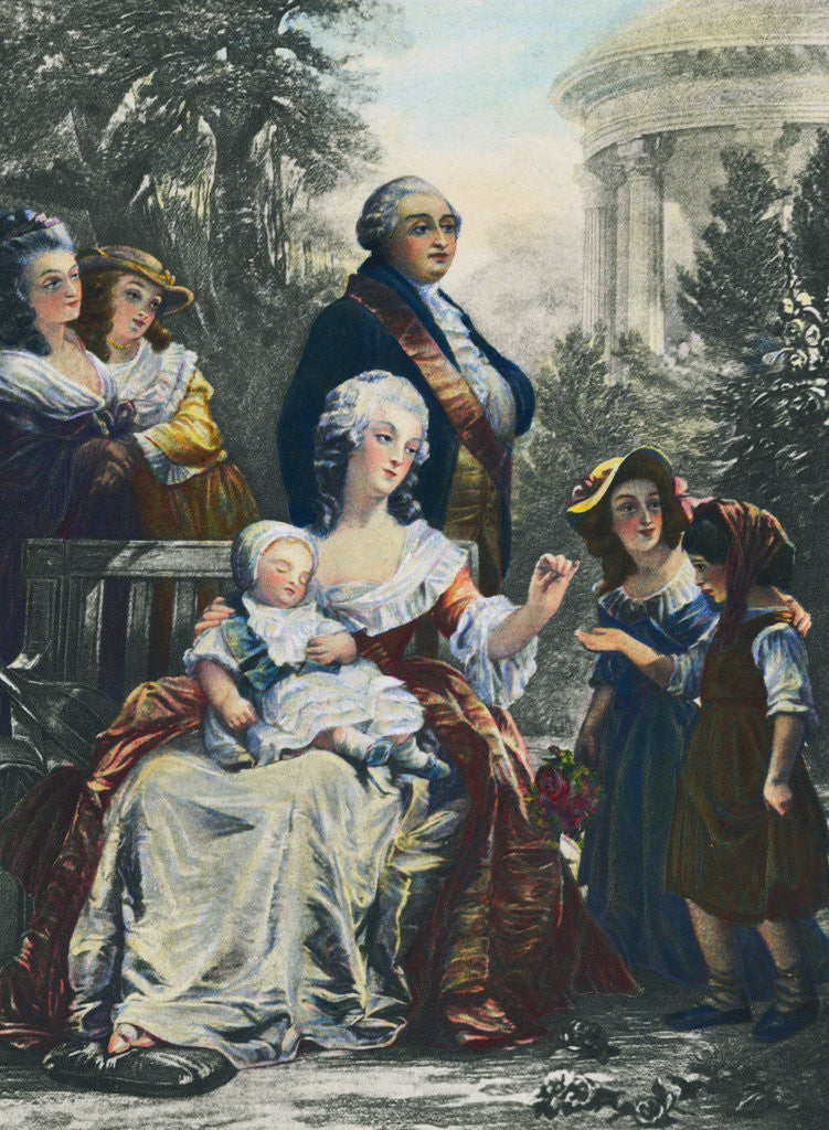 King Louis XVI with Marie Antoinette and Family posters & prints by Corbis