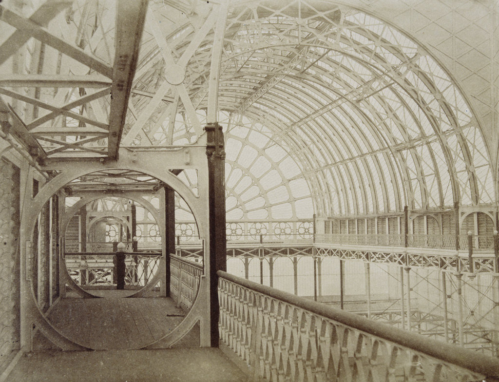 Photograph Of Interior View Showing Upper Gallery In Crystal Palace London