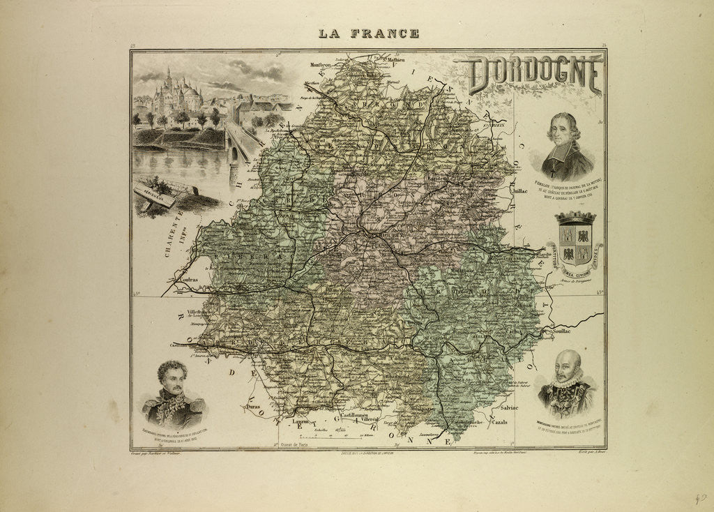 dordogne antique map