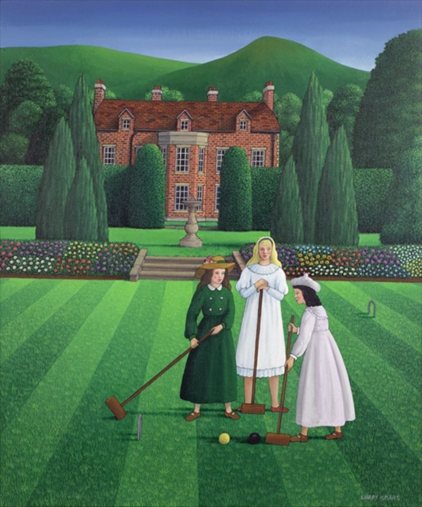 Match painting. Картина крокет. Croquet картины. Крокет в искусстве. Картина крокет художник.