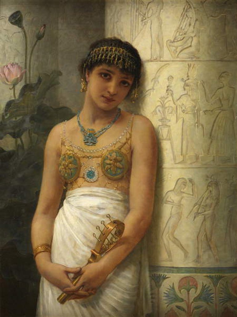 An Egyptian Girl With A Sistrum 1886 Posters And Prints By Edwin Longsden Long