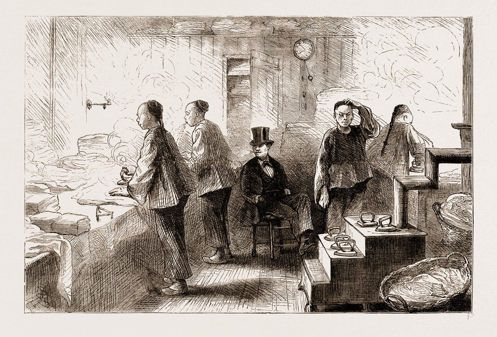 A Chinese Laundry In Philadelphia, 1876 posters & prints by Anonymous