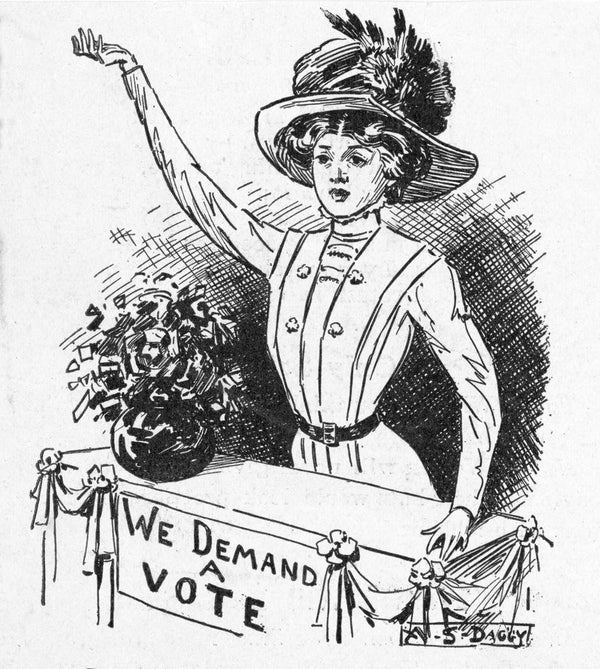 Political Cartoon on Suffrage Movement posters & prints by Corbis