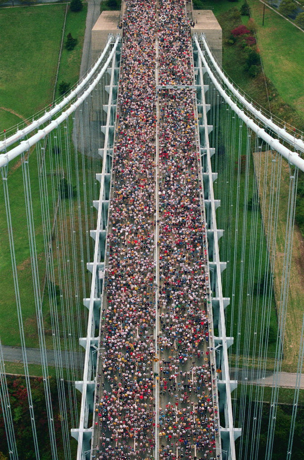 New York City Marathon Runners on Verrazano Bridge posters & prints by