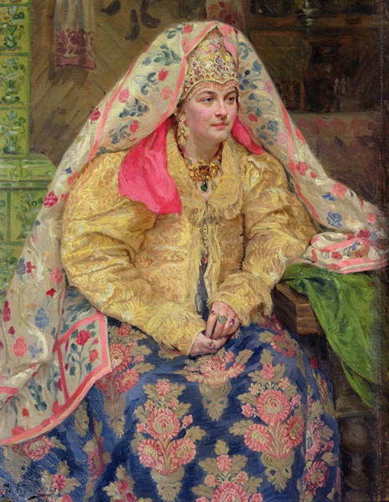 Woman in Old Russian Dress, 1916 posters & prints by Ivan Semyonovich ...
