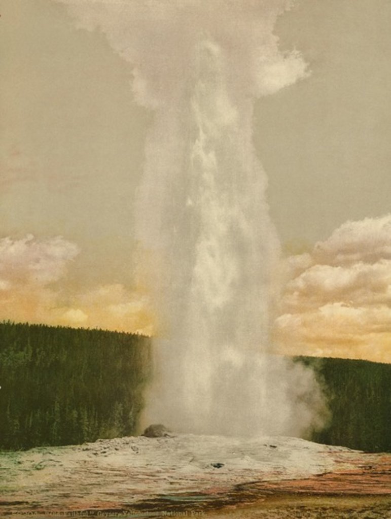 Detail of Old Faithful Geyser, Yellowstone National Park, c.1898 by American Photographer
