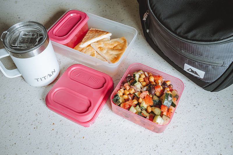 Greek Chickpea and Cucumber Salad W/ Pita