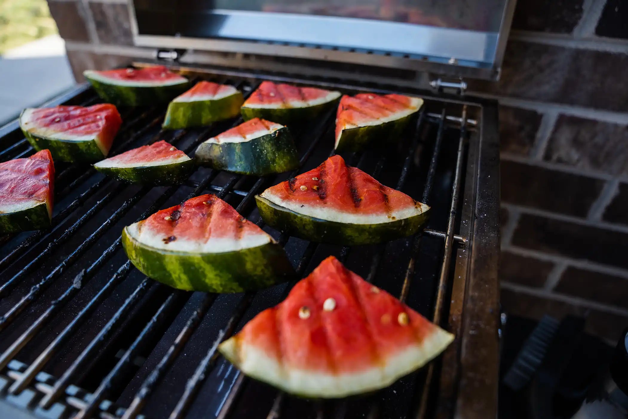 Watermelon on the grill.