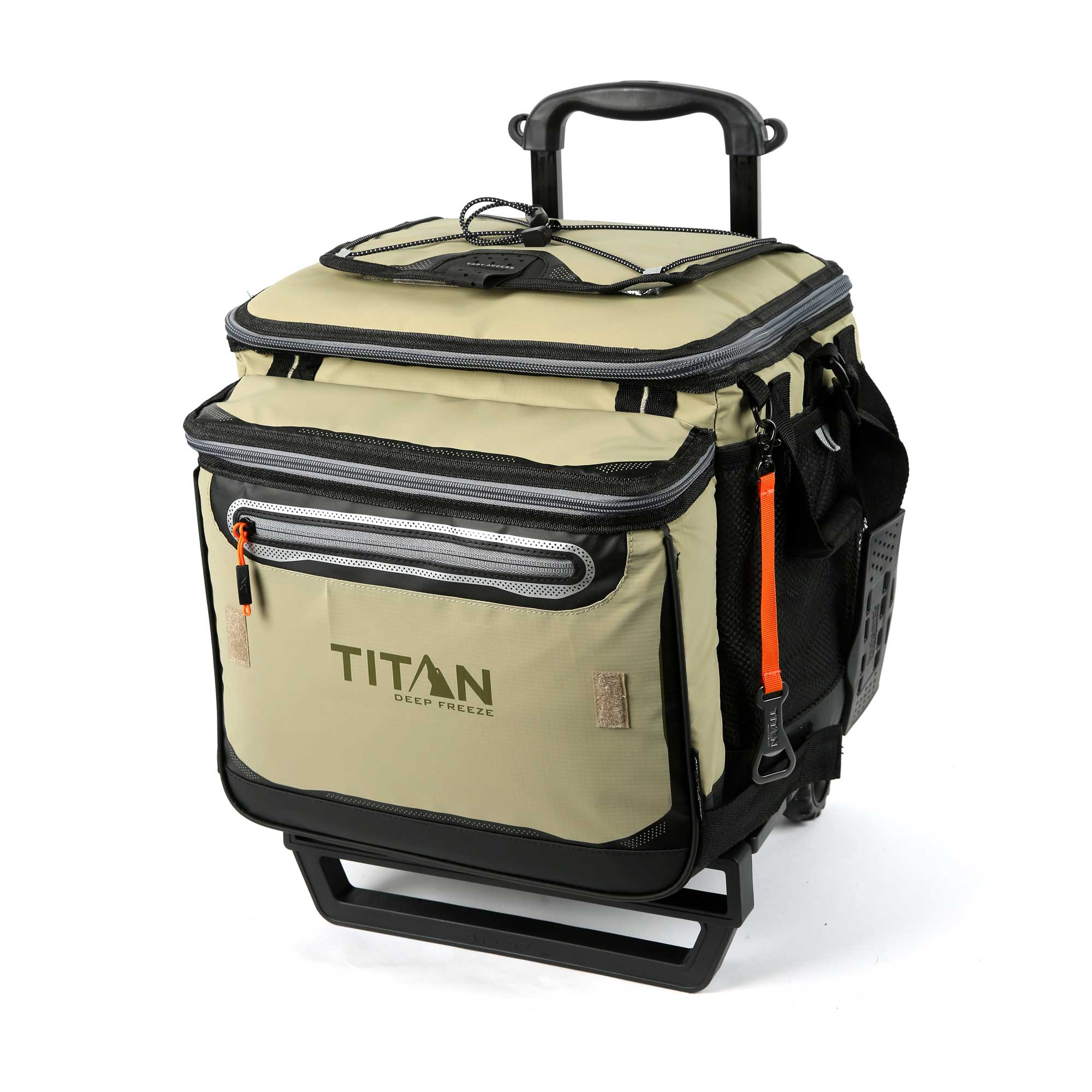 titan deep freeze collapsible rolling cooler