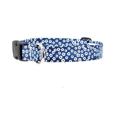 Support Dog Blue Dog Collar - Made in USA Medium Narrow Collar (13-21 Long, 3/4 Wide)