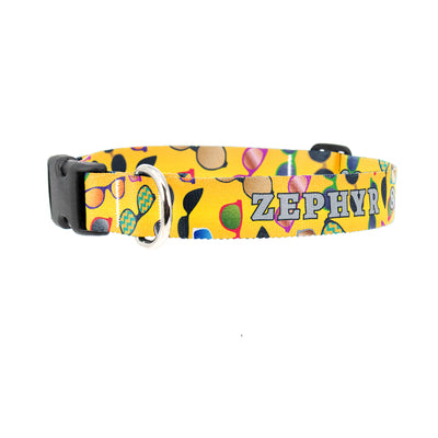 Buttonsmith Emoji Blue Custom Dog Collar - Made in USA – Buttonsmith Inc.