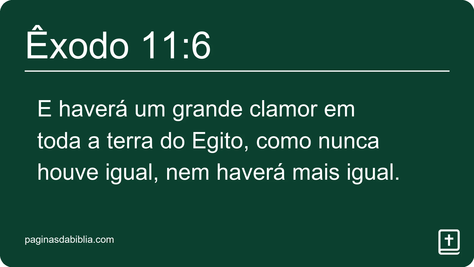 Êxodo 11:6