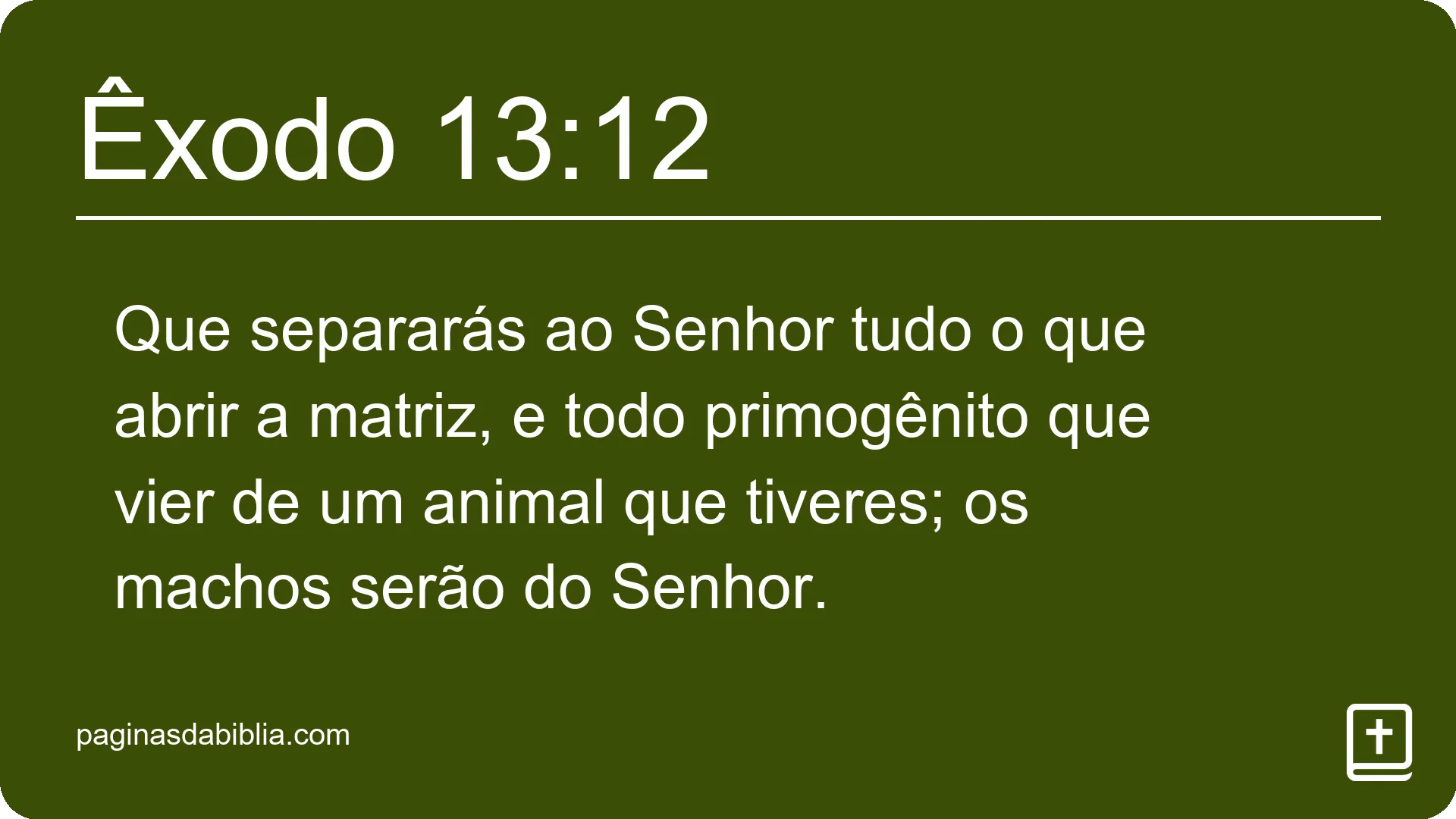 Êxodo 13:12