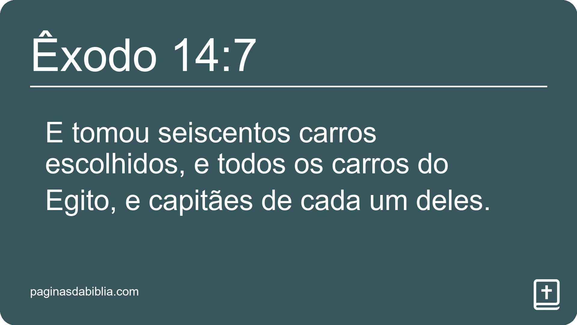 Êxodo 14:7