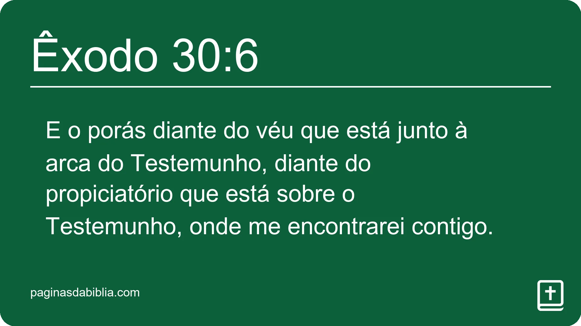 Êxodo 30:6