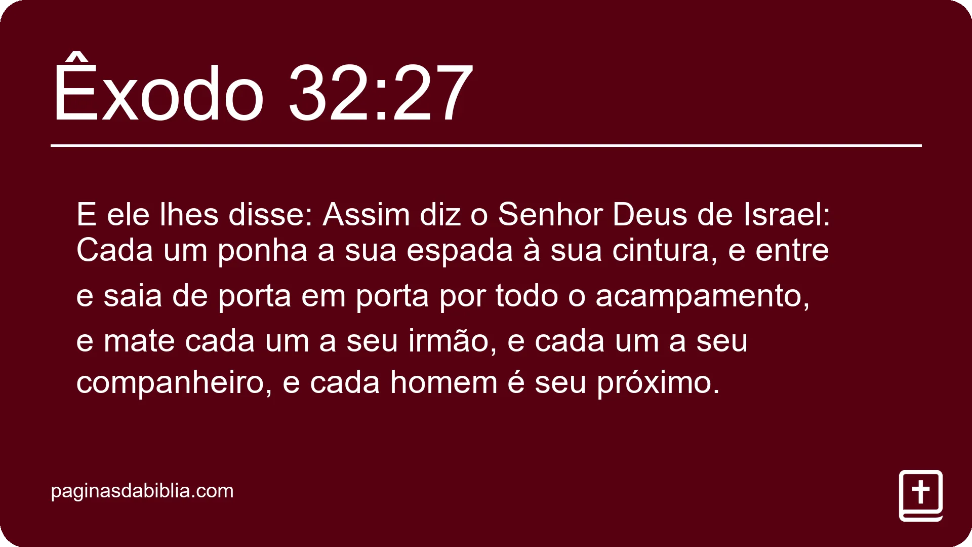 Êxodo 32:27