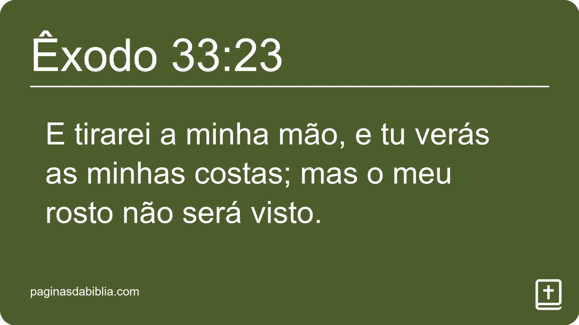 Êxodo 33:23