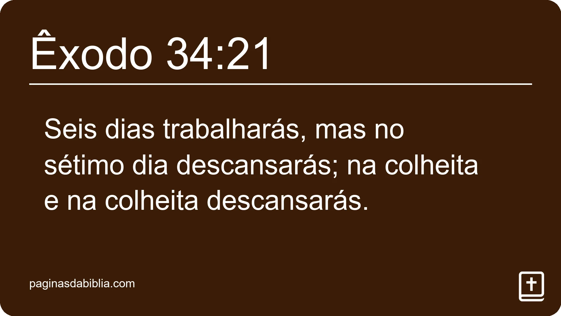 Êxodo 34:21