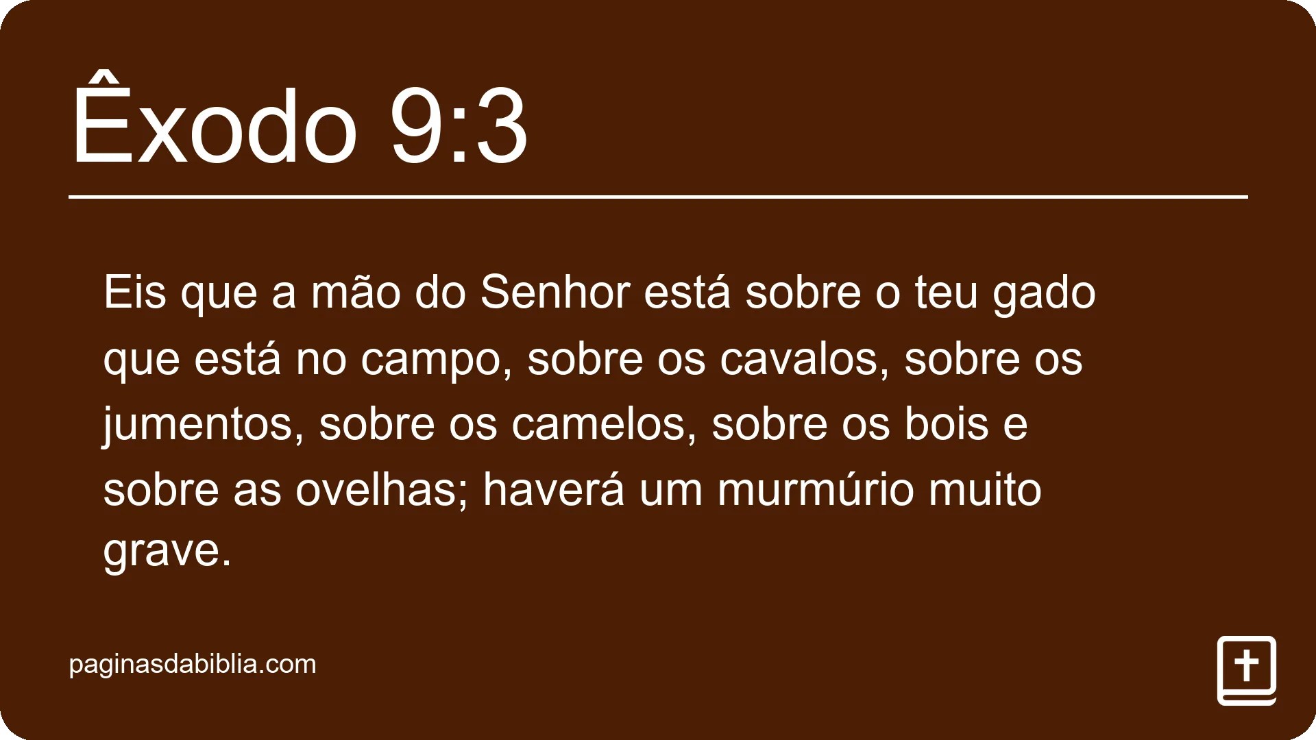 Êxodo 9:3