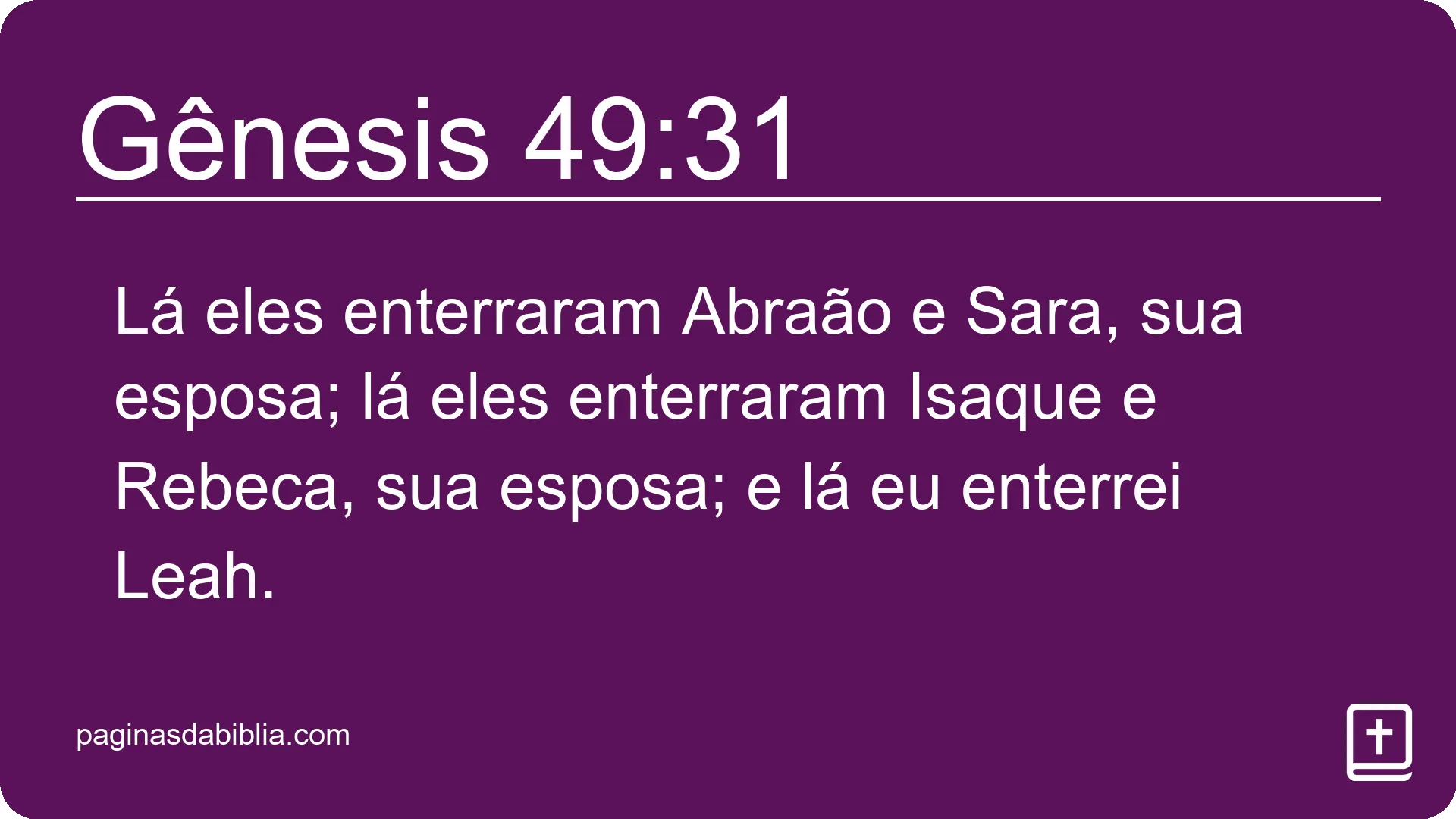 Gênesis 49:31