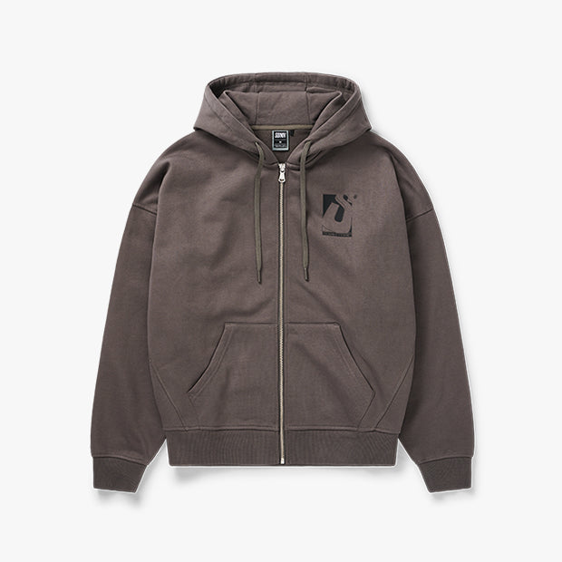 Initial Box Zip Hoodie [Phantom Grey] - Sidemen Clothing USA product image