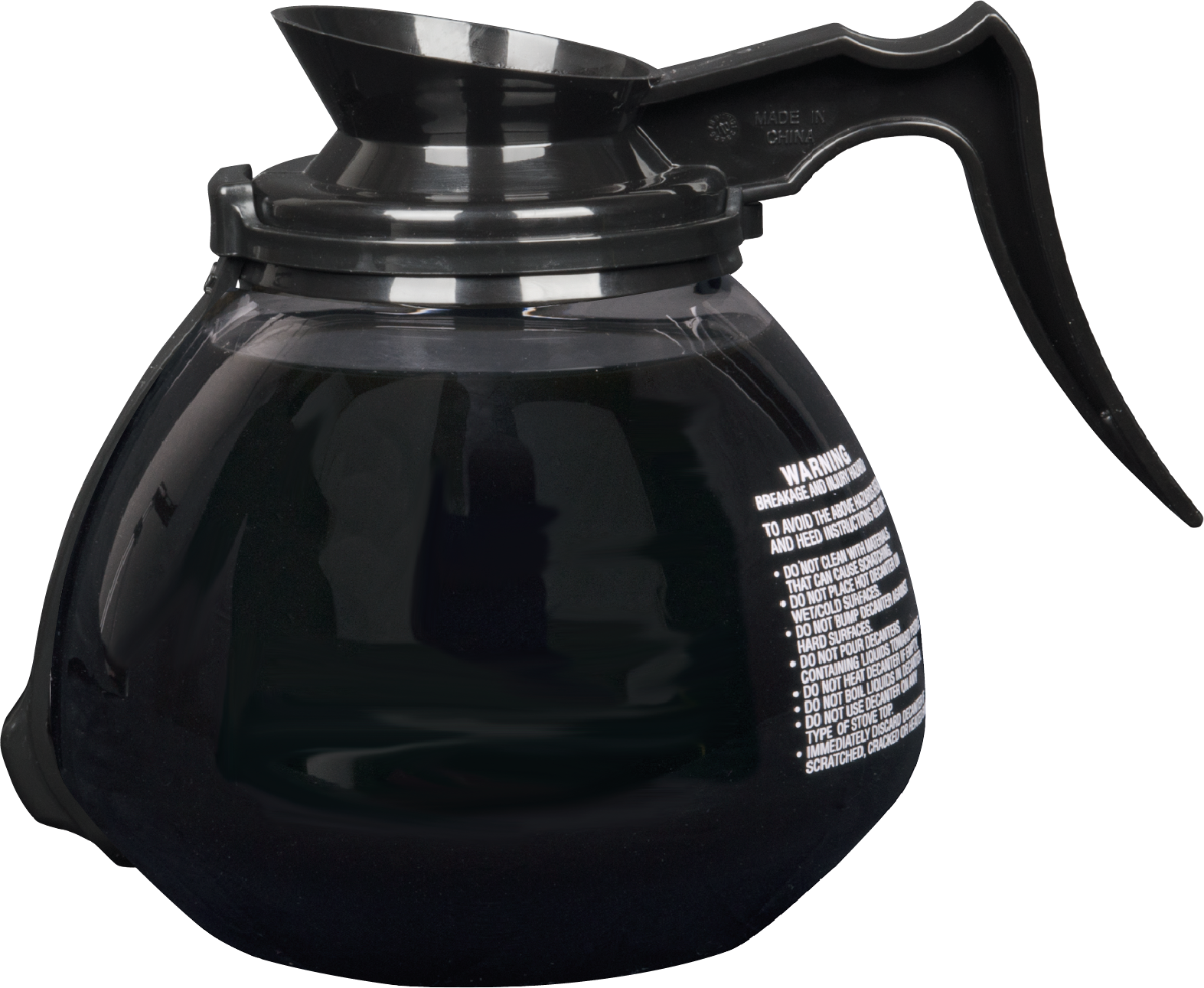 Bloomfield Black Handle Glass Coffee Pot