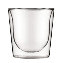 Bodum Titlis 2 Pcs Glass, Double Wall, Small, 0.25 L, 8 oz, Stackable Transparent