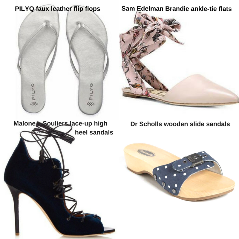 scholl leather look sandals high