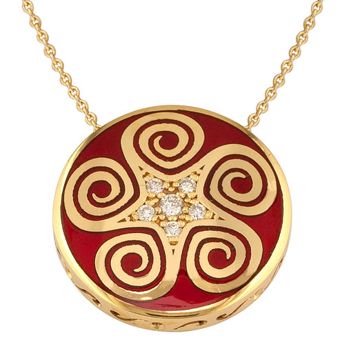 Eternal Spiral Greek Key Pendant with Necklace — Athena Gaia